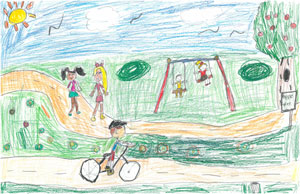 1st Place Elementary – Bike/Pedestrian Theme:	Chanel Patterson, T. C. Miller Elementary School 