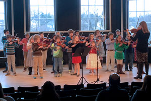 Strings Students Perform for Miller Center Opening