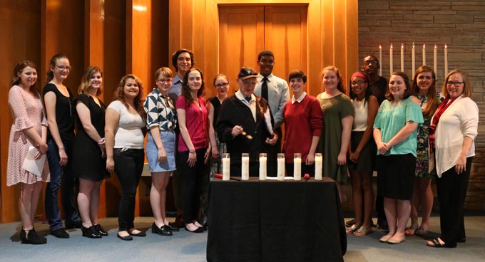 ECG students at Holocaust Remembrance Service at Agudath Sholom Synagogue