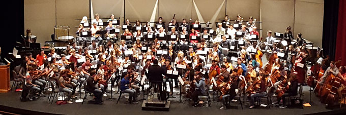 Senior Regional Orchestra performing on stage