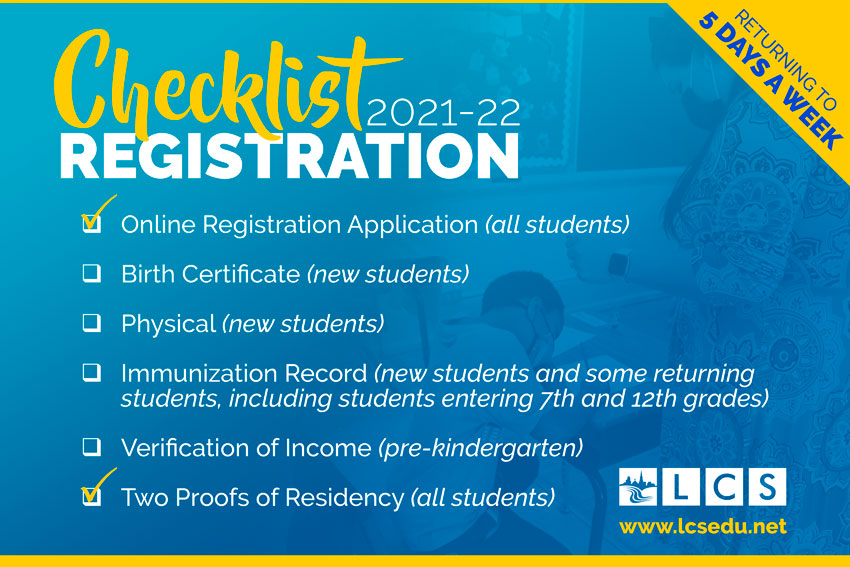 Checklist 2021-22 Registration