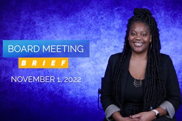 Board Meeting Brief - November 1, 2022