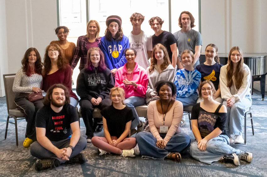 Group of students at theatre conference