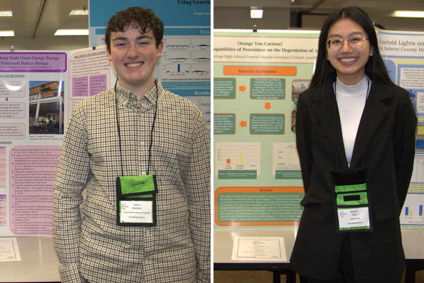 Science Fair qualifiers Caden Morford and Serena Gua