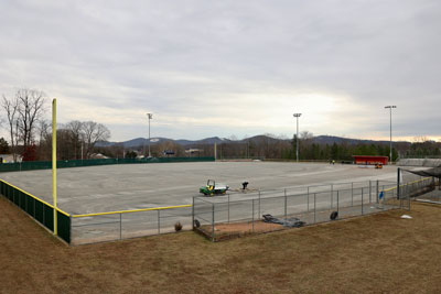 Baseball field turf field construction