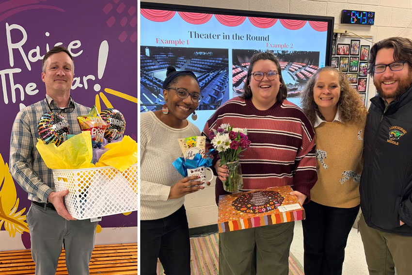 Teachers of the Year Hunter Swann and Brooke Spencer