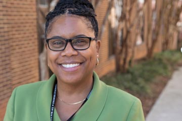 Dr. Crystal Edwards standing outside