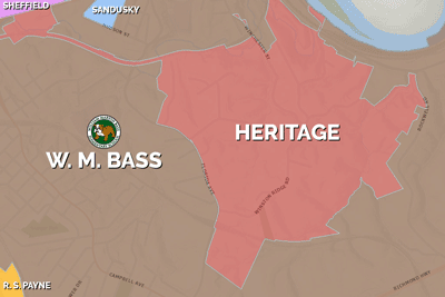 Current W. M. Bass & Heritage attendance zone maps