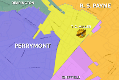 Current T. C. Miller attendance zone map
