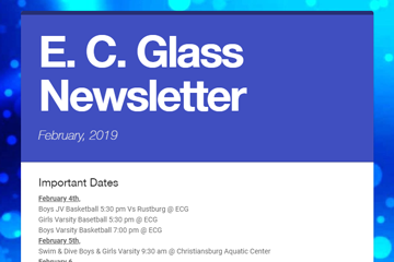 E. C. Glass Newsletter February 2019