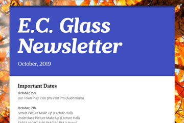 E. C. Glass Newsletter October 2019