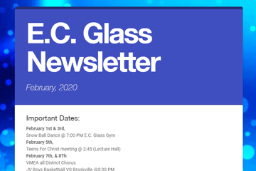 E. C. Glass Newsletter February 2020