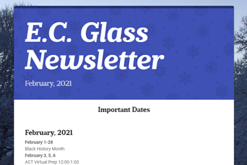 E. C. Glass Newsletter February 2021