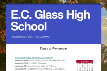 E. C. Glass Newsletter November 2021