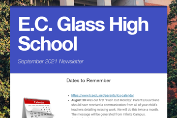 E. C. Glass Newsletter September 2021