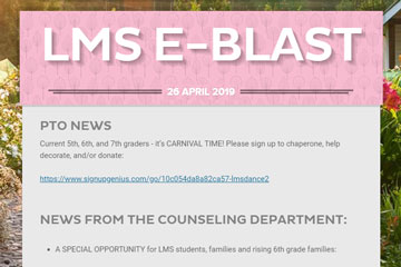LMS e-blast 26 April 2019
