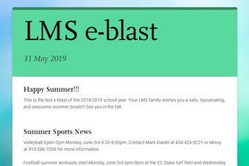LMS e-blast 31 May 2019