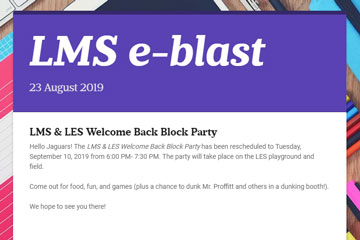 LMS e-blast 23 August 2019