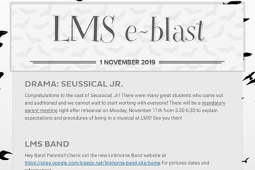 LMS e-blast 1 November 2019