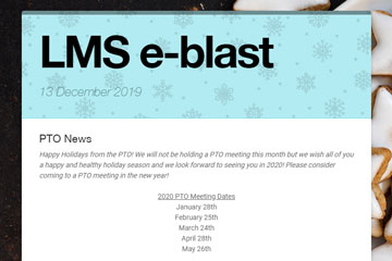 LMS e-blast 13 December 2019