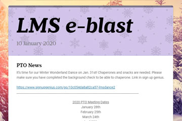 LMS e-blast 10 January 2020