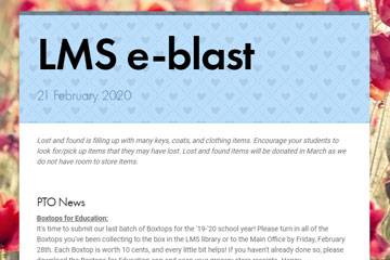 LMS e-blast 21 February 2020