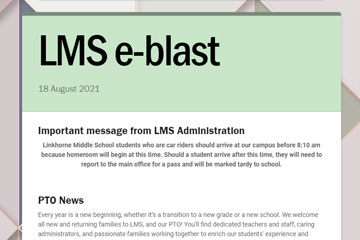 LMS e-blast 18 August 2021