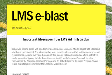 LMS e-blast 25 August 2021