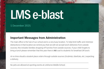 LMS e-blast 1 December 2021