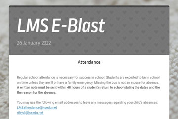 LMS e-blast 26 January 2022