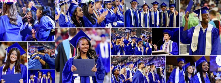 Collage of graduation photos