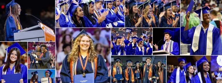 Collage of graduation photos