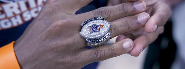 State championship ring close-up