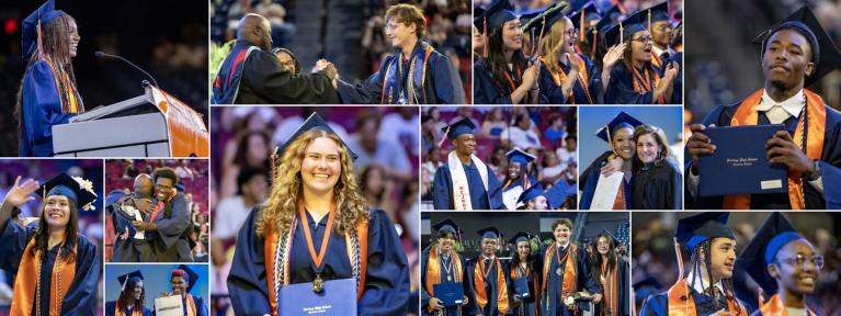 Collage of graduation photos