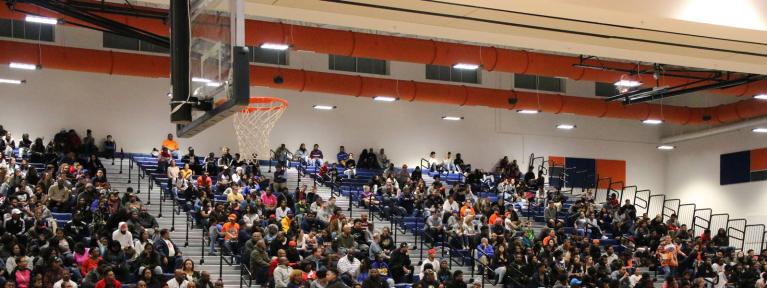 HHS fieldhouse with crowd